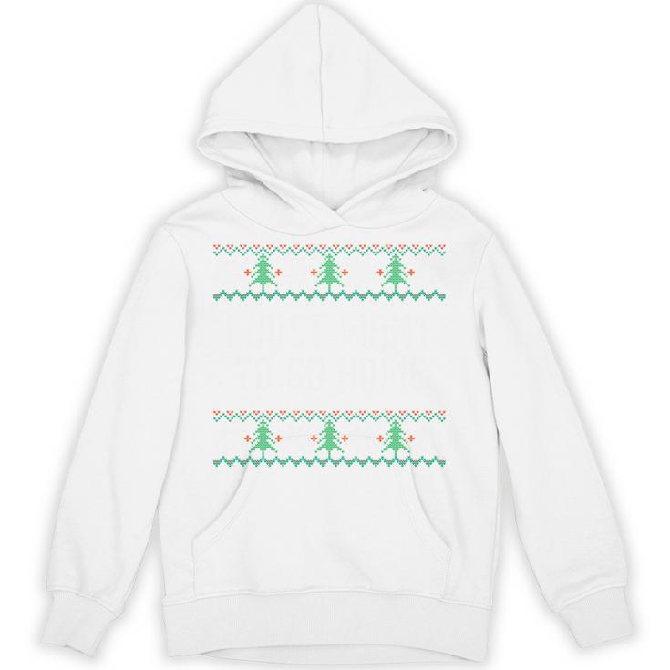 I Just Want To Go Home Ugly Anti Christmas Sweater Introvert Unisex Hoodie