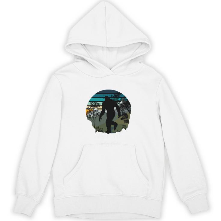 Just Me And My Yeti Retro Sunset Mountain Hiking Introvert Unisex Hoodie