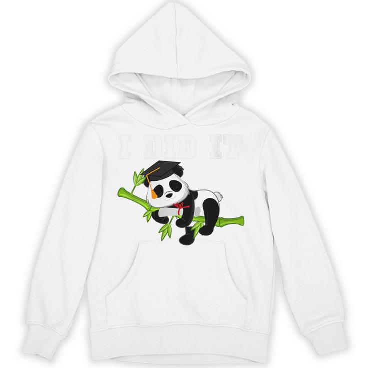I Did It Kawaii Panda With Graduation Cap Diploma Unisex Hoodie