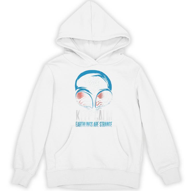 Keep Calm Earthlings Are Strange Alien Introvert Raglan Baseball Tee Unisex Hoodie