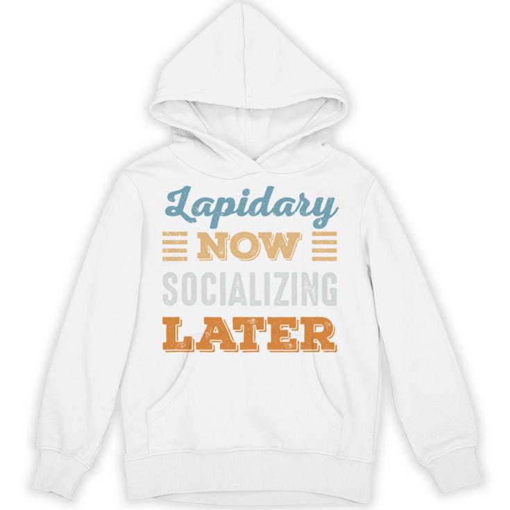 Lapidary Now Minimal Socializing Introvert Vintage Unisex Hoodie