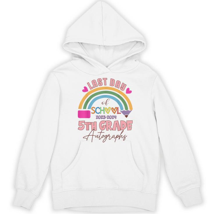 Last Day Of School Autograph 5th Grade Graduation Boys Girls Unisex Hoodie