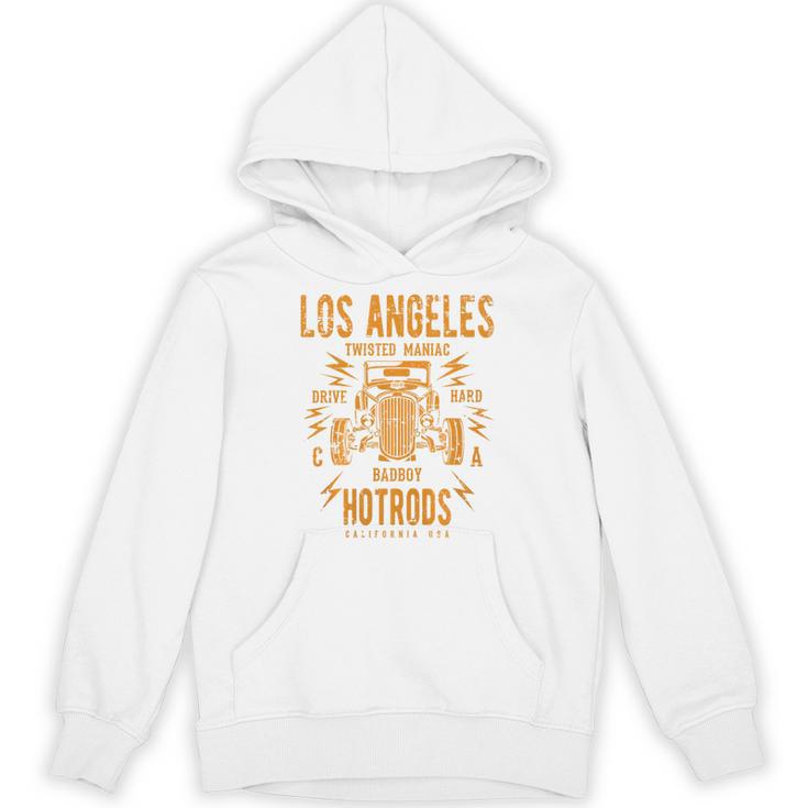 Los Angeles Hotrods Automotive Nostalgia Distressed Premium Tri-Blend Unisex Hoodie