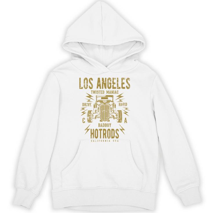 Los Angeles Hotrods Automotive Nostalgia Distressed Unisex Hoodie
