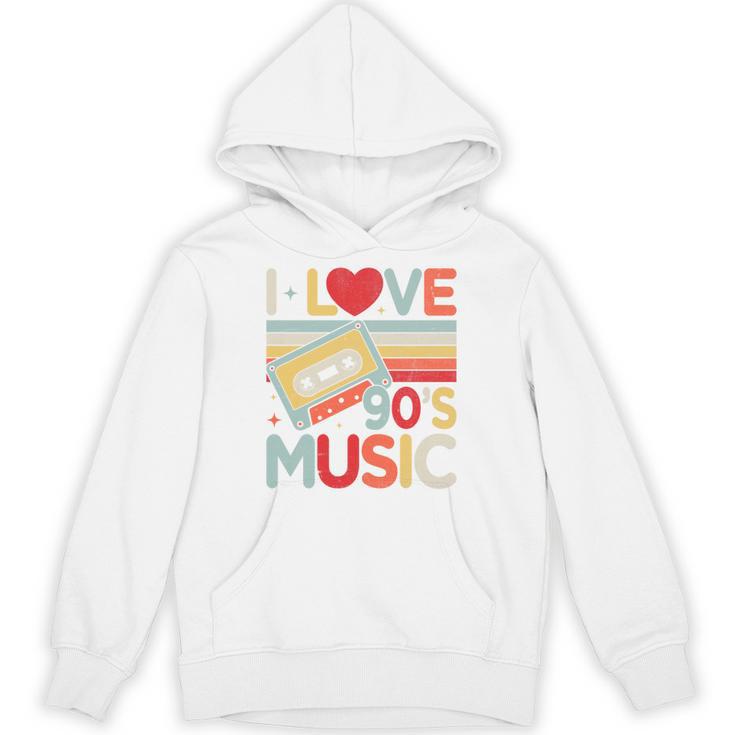I Love 90's Music Retro Style Nostalgia Cassette 1990s Party Premium Tri-Blend Unisex Hoodie
