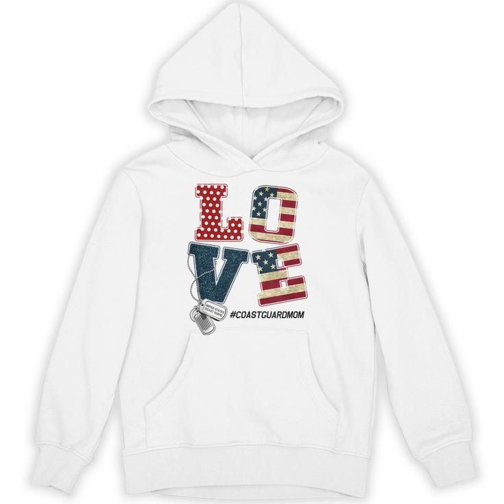 Love Coast Guard Mom Proud Coast Guard Graduation Mom Unisex Hoodie