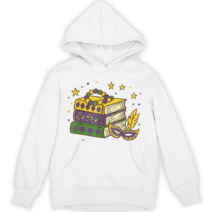 Mardi Gras Book Lover Reading Reader Men Women Kids Unisex Hoodie