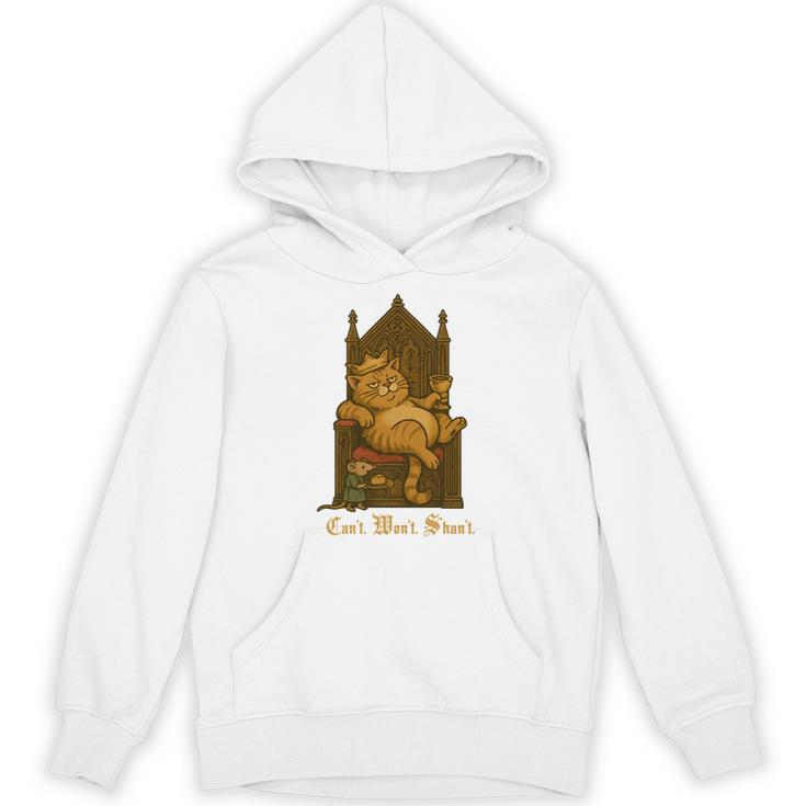 Medieval Cat Sarcastic Queen Lazy King Introvert Kitty Unisex Hoodie