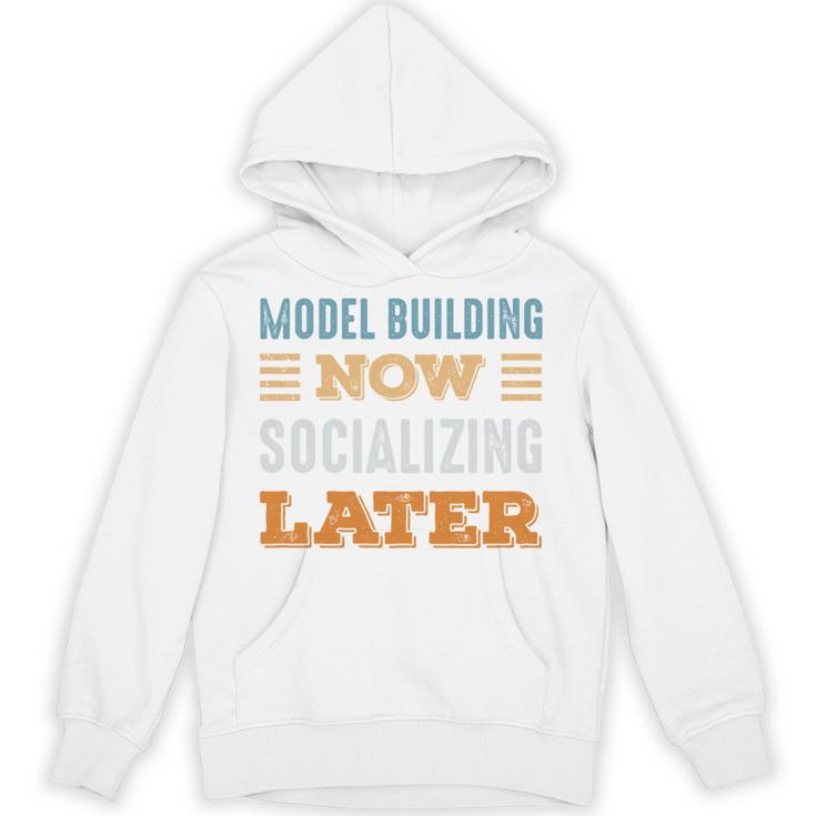 Model Building Now Minimal Socializing Introvert Vintage Unisex Hoodie