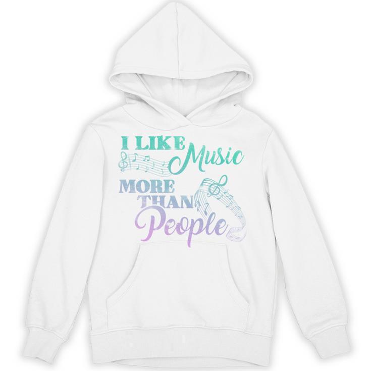 I Like Music More Than People Introvert Music Lover INTP Pun Unisex Hoodie