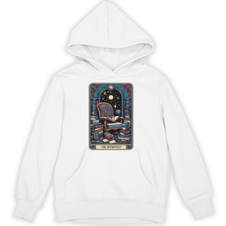 Mystical Library Book Reader The Introvert Tarot Card Unisex Hoodie
