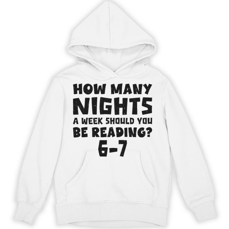How Many Nights A Week Should You Be Reading 6-7 Book Lover Premium Tri-Blend Unisex Hoodie