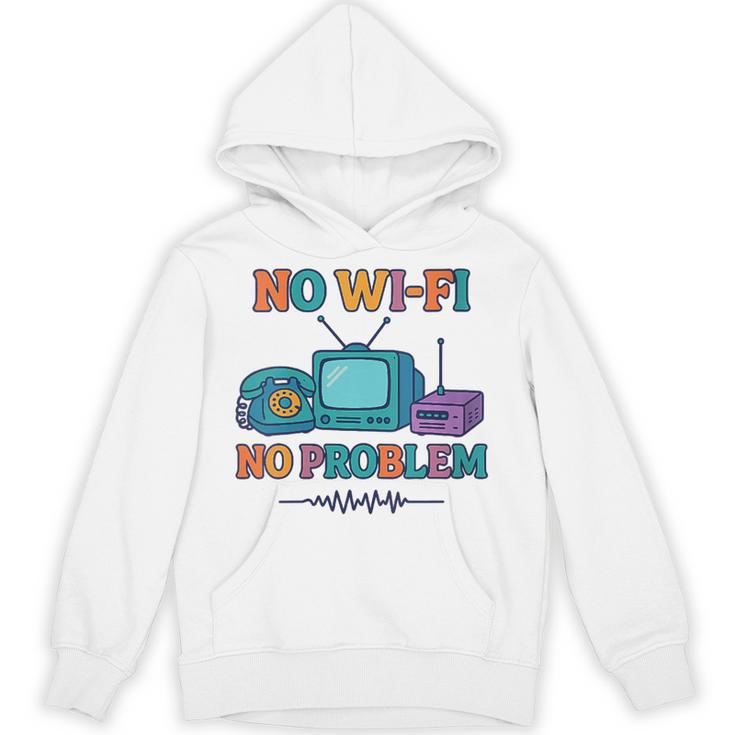 No Wi-Fi No Problem – Retro Dial Up Tech Nostalgia Unisex Hoodie