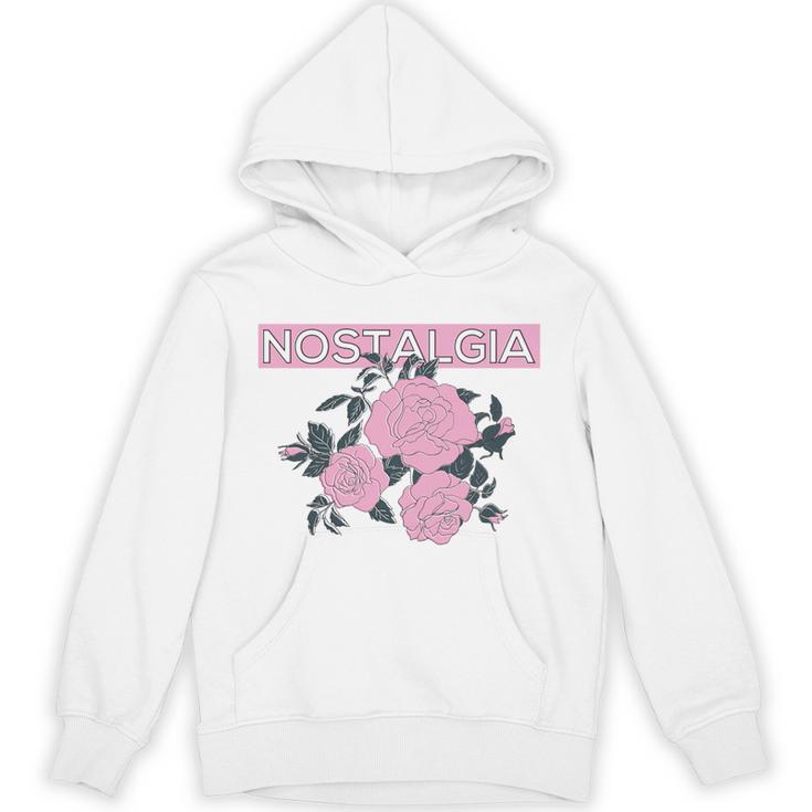 Nostalgia 80s 90s Retro Style Graphics Rose Pink Flower Unisex Hoodie