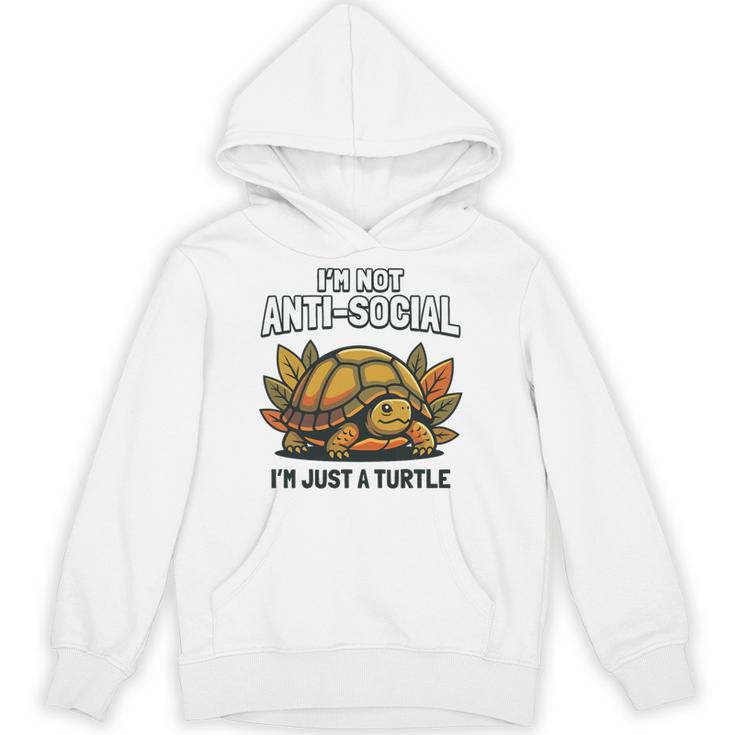 Not Anti Social Im Just A Turtle Sarcastic Introvert Humor Premium Tri-Blend Unisex Hoodie