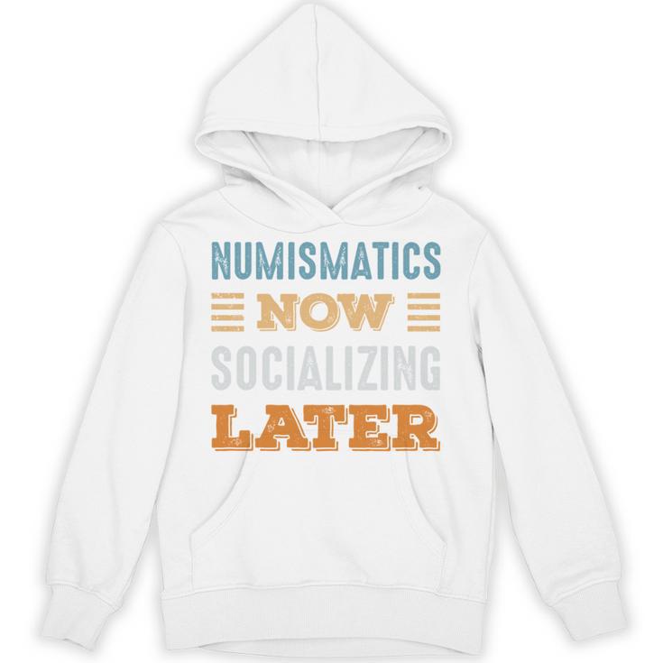 Numismatics Now Minimal Socializing Introvert Vintage Unisex Hoodie