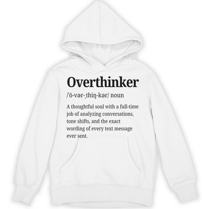 Overthinker Definition Anxiety Introvert Personality Premium Tri-Blend Unisex Hoodie