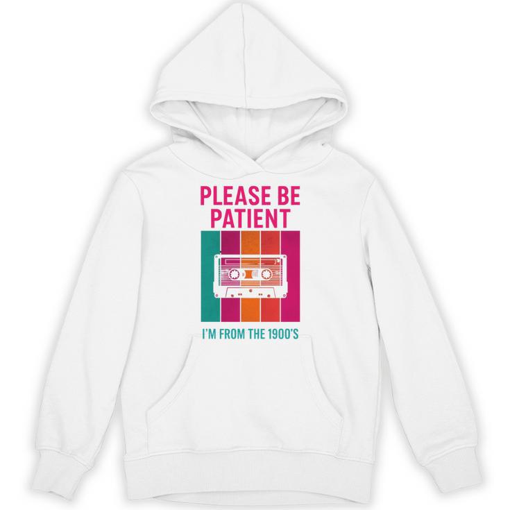 Please Be Patient I'm From The 1900s Retro Cassette Tape Premium Tri-Blend Unisex Hoodie