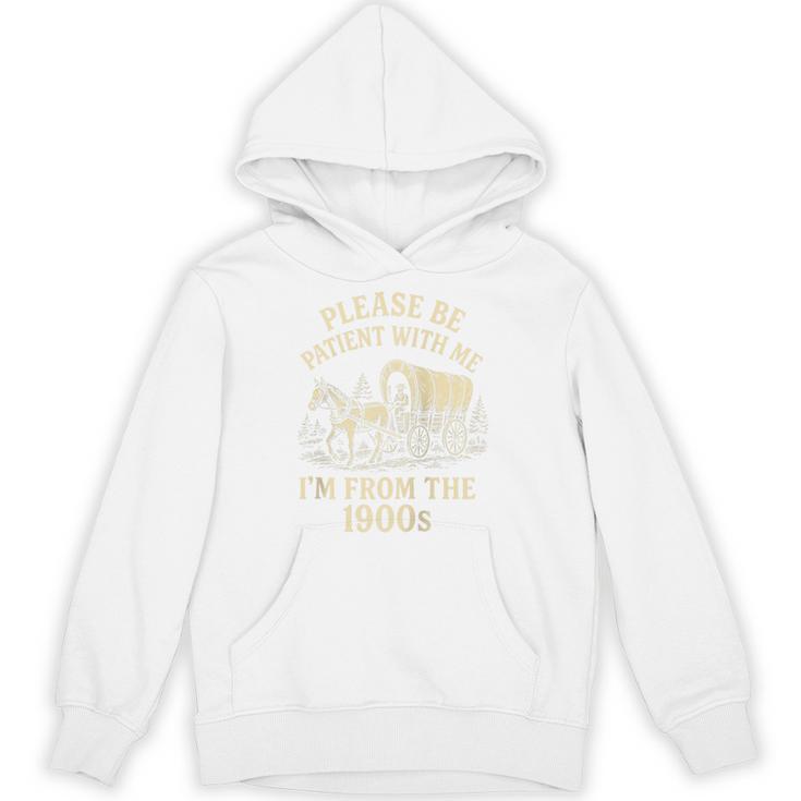 Please Be Patient With Me I'm From The 1900s Retro Raglan Baseball Tee Unisex Hoodie