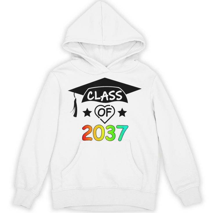 Pre-K -12th Grade Hand Prints Space Graduation Class Of 2037 Unisex Hoodie