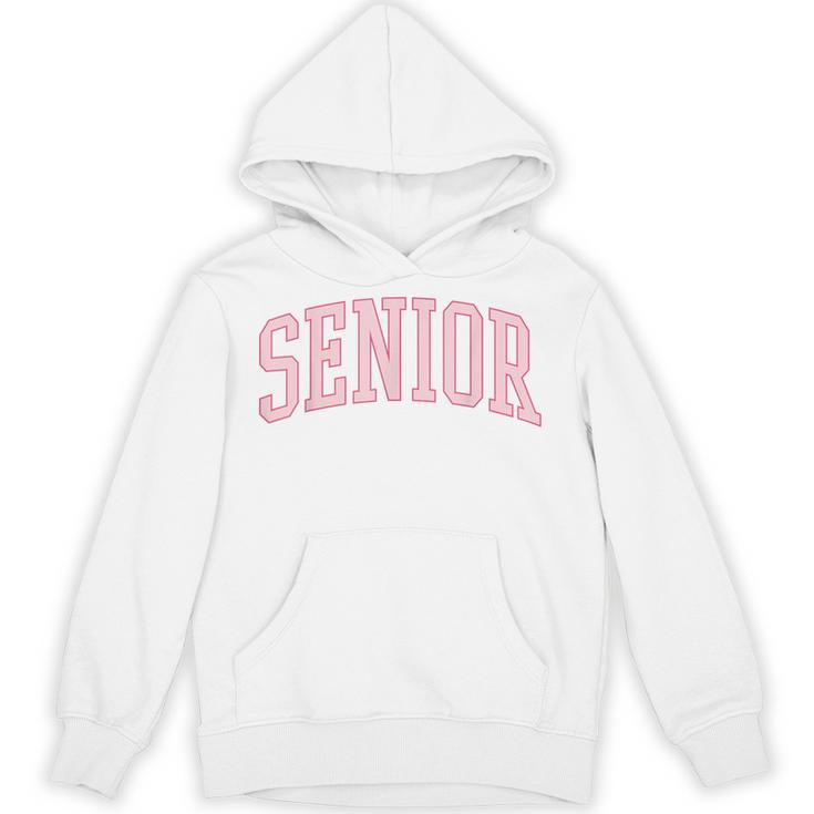 Preppy Varsity Pink Senior Graduation Unisex Hoodie