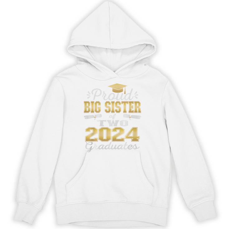 Proud Big Sister Of Two 2024 Graduate Class 2024 Graduation Premium Unisex Hoodie