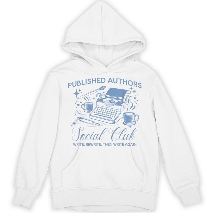 Published Authors Social Club Women Vintage Poet Book Writer Unisex Hoodie