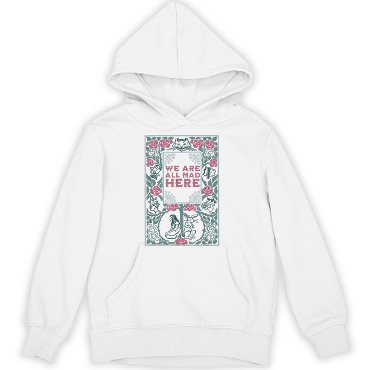 Puddin Threads Cheshire Cat Alice In Wonderland Vintage Book Adults Small Short Sleeve Classic Fit Unisex Hoodie