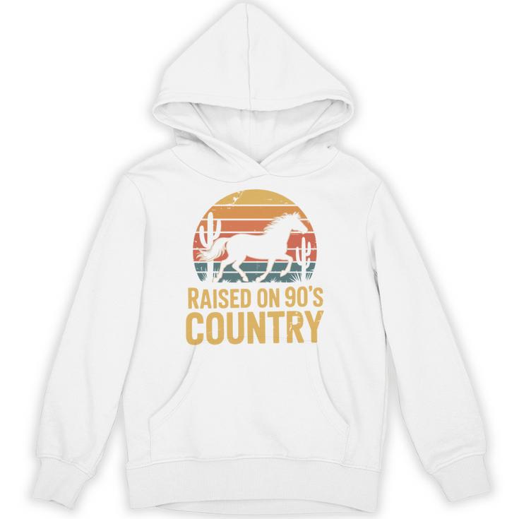 Raised On 90’s Country Horse Retro Nostalgia Western Music Unisex Hoodie