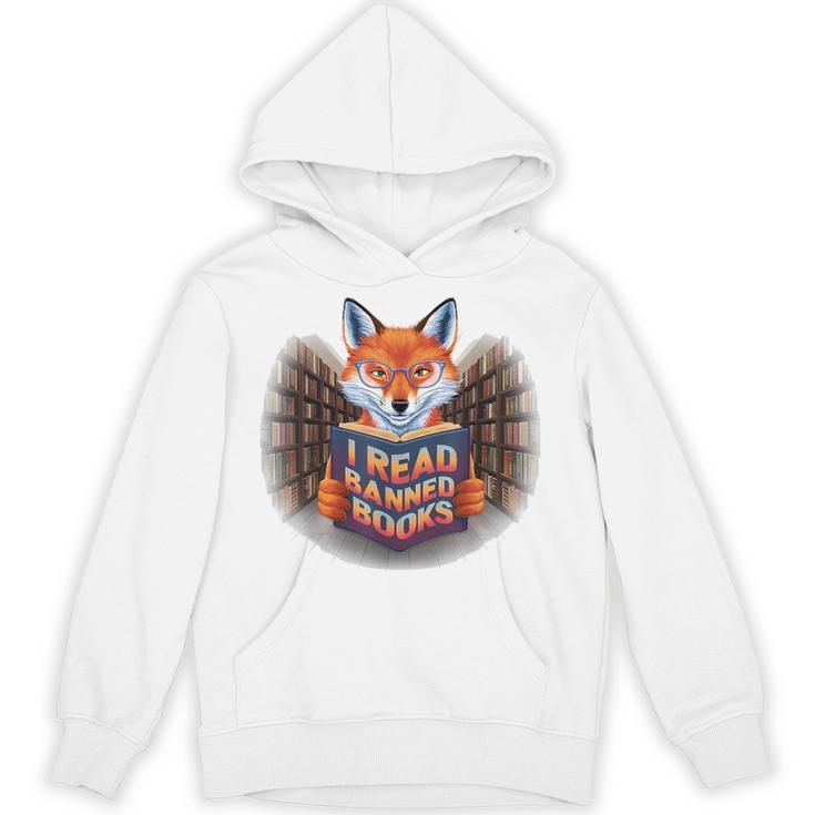 I Read Banned Books Sly Fox Reading Books Unisex Hoodie