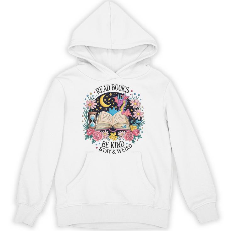 Read Books Be Kind Stay Weird Dragon Unisex Hoodie