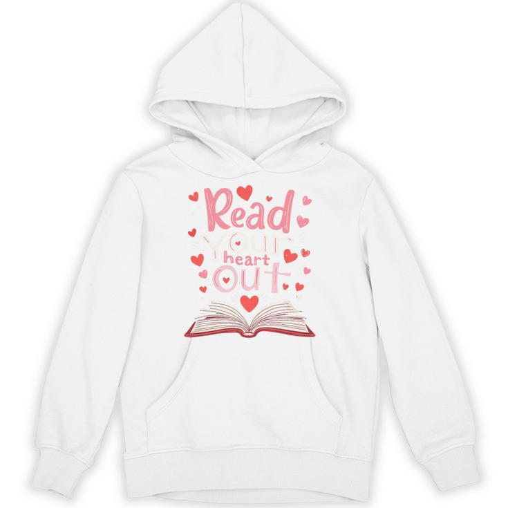 Read Your Heart Out Teacher Valentines Day Reading Book Love Premium Tri-Blend Unisex Hoodie