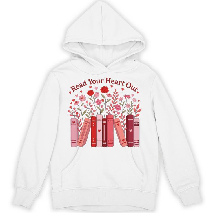 Read Your Heart Out Teacher Valentines Day Reading Book Unisex Hoodie