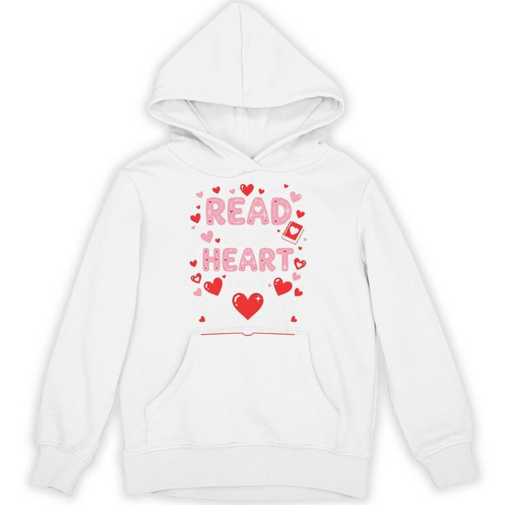 Read Your Heart Out Valentine Reading Book Lover Teacher Premium Tri-Blend Unisex Hoodie
