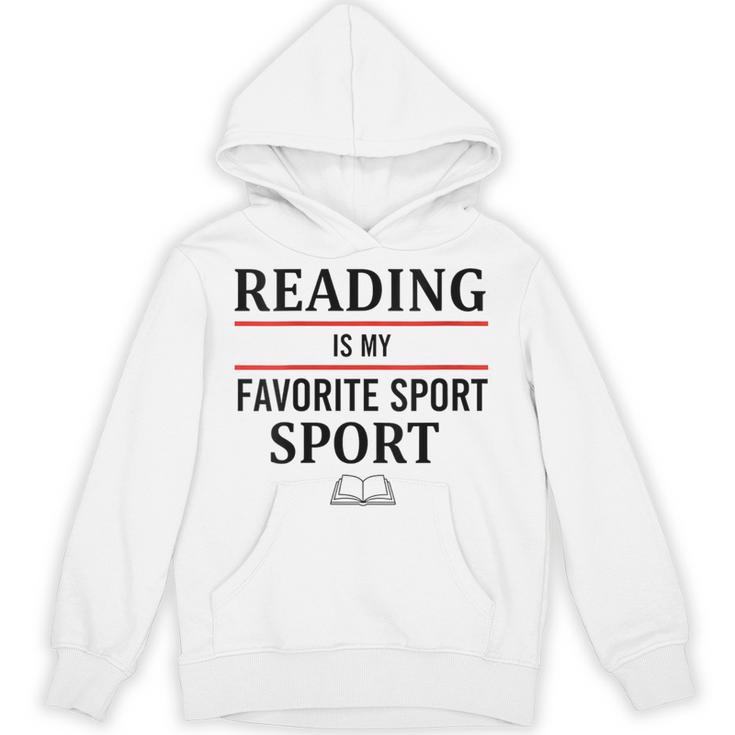 Reading Is My Favorite Sport Book Lover Saying Quote Unisex Hoodie