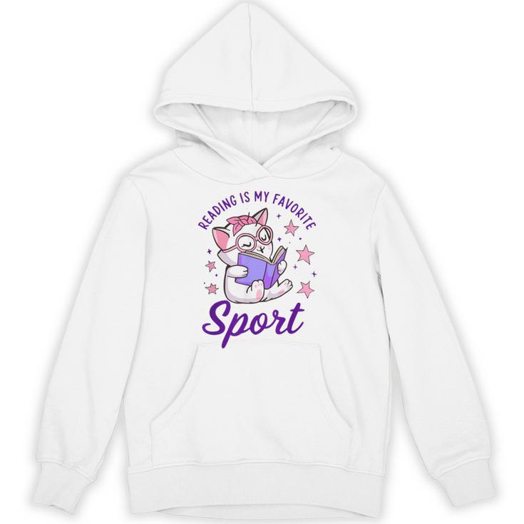Reading Is My Favorite Sport Saying Quote Book Lovers Unisex Hoodie