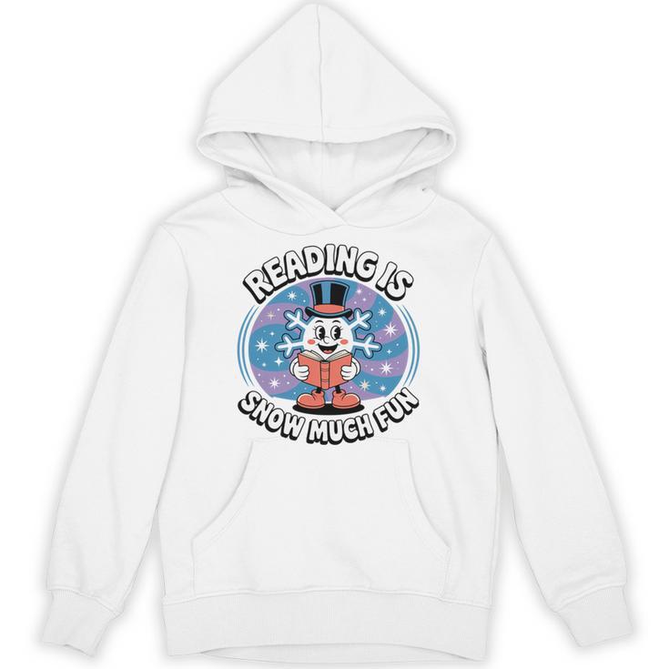Reading Is Snow Much Fun Snowflake Book Lovers Winter Theme Premium Tri-Blend Unisex Hoodie