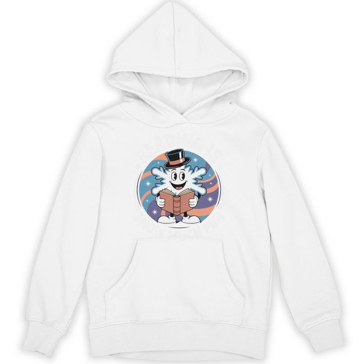 Reading Is Snow Much Fun Snowflake Top Hat Book Fan Winter Unisex Hoodie