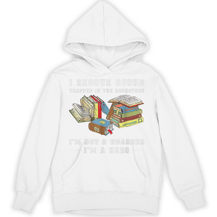 I Rescue Book Trapped In The Bookstore I'm Not A Hoarder Premium Tri-Blend Unisex Hoodie