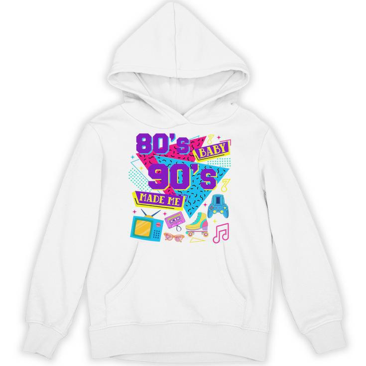 Retro 1980s 80's Baby 1990s 90's Made Me Nostalgia Birthday Premium Tri-Blend Unisex Hoodie
