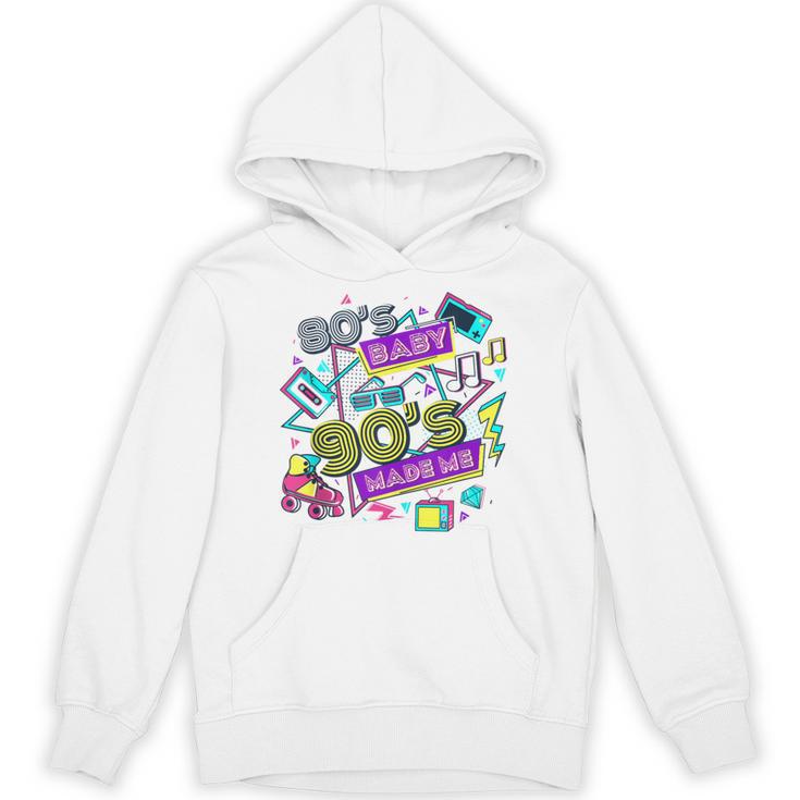 Retro 1980s 80's Baby 1990s 90's Made Me Vaporwave Nostalgia Unisex Hoodie