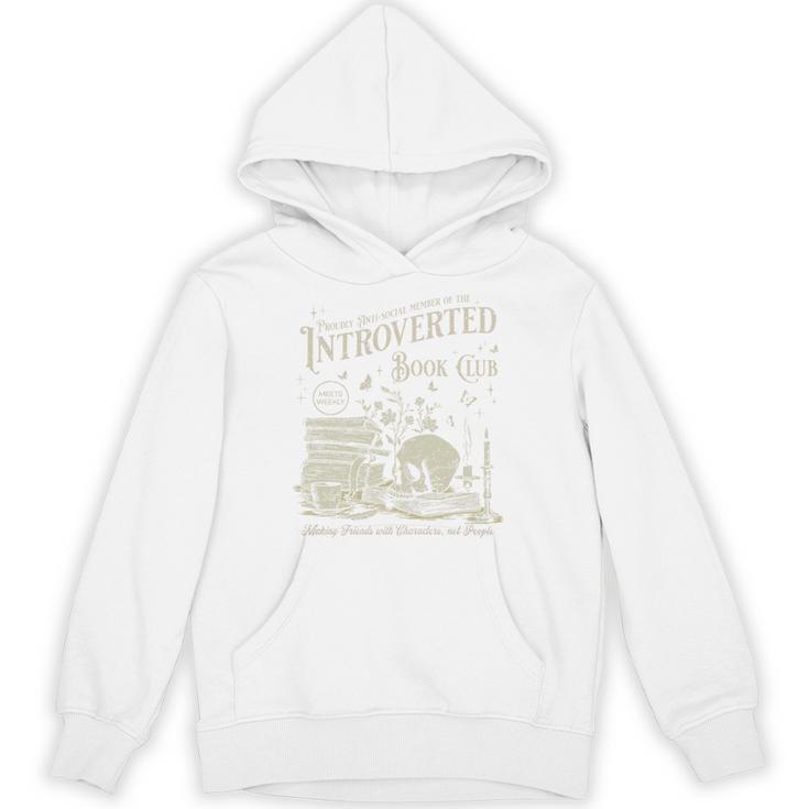 Retro Proud Anti Social Member Of Introverted Book Club Premium Tri-Blend Unisex Hoodie