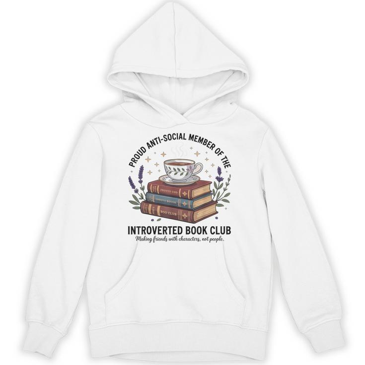 Retro Proud Introverted Book Club Anti Social Reader Unisex Hoodie