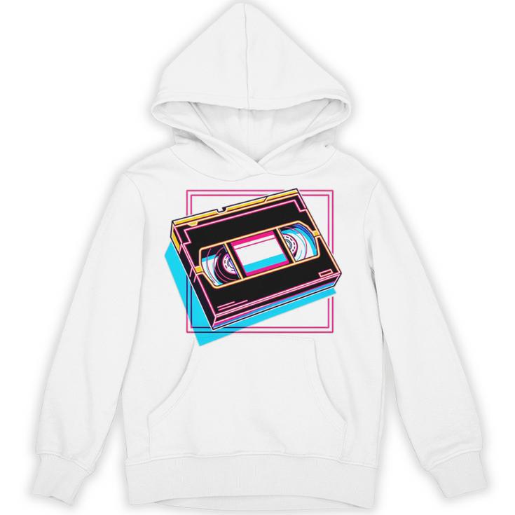 Retro VHS Vaporwave Video Cassette Nostalgia Geek Chic Premium Tri-Blend Unisex Hoodie