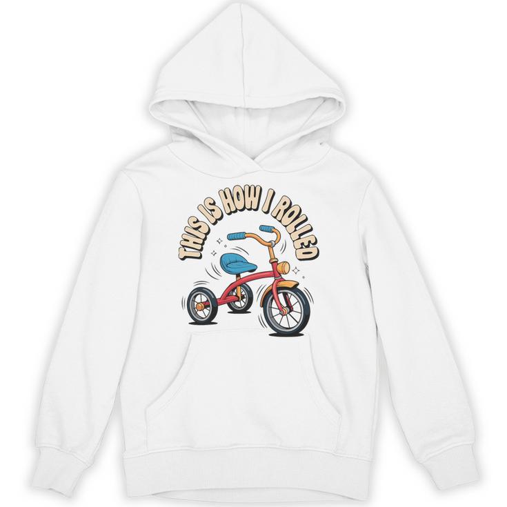 This How I Rolled Retro Tricycle 80s 90s Kid Nostalgia Premium Tri-Blend Unisex Hoodie
