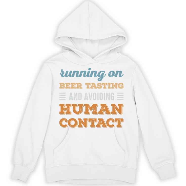 Running On Beer Tasting Social Introvert Humor Vintage Unisex Hoodie