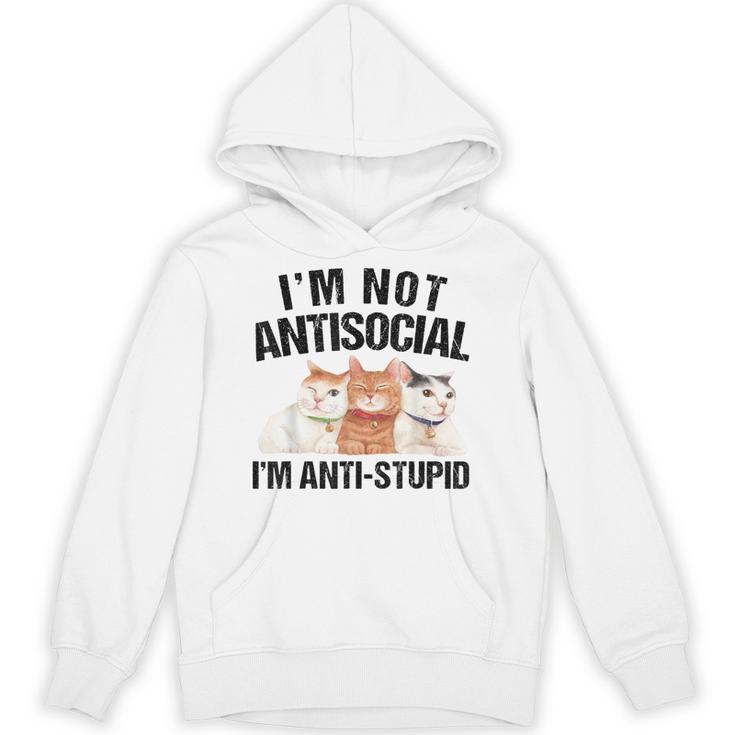 Sarcasm Cat Sarcastic Introvert Antisocial Cat Lover Unisex Hoodie