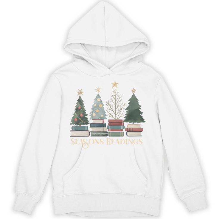 Seasons Readings Christmas Tree Book Lover Unisex Hoodie