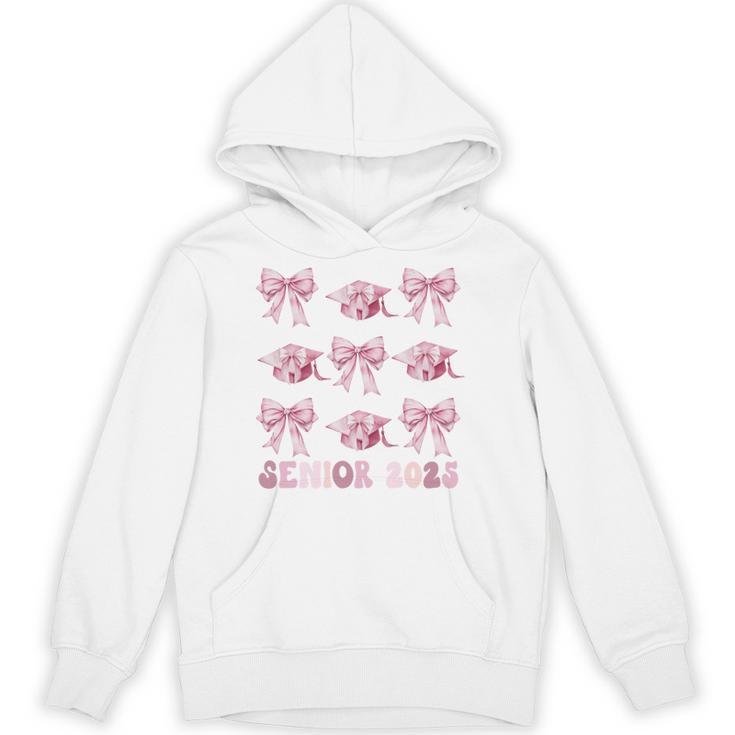 Senior 2025 Coquette Pink Bow Class Of 2025 Graduation Girls Unisex Hoodie