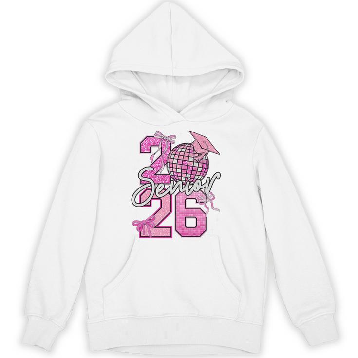 Senior 2026 Graduation Girls Coquette Pink Bow Class Of 2026 Premium Unisex Hoodie